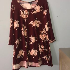 A beautiful floral purple dress